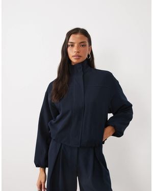 4th & Reckless Taillierte jacke mit stehkragen als kombiteil - Blau
