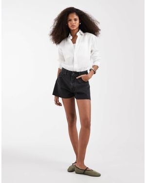 ASOS Denim Dad Shorts - Black