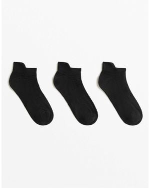 Oysho – 3 paar sneaker-socken aus polyamid-mix - Schwarz