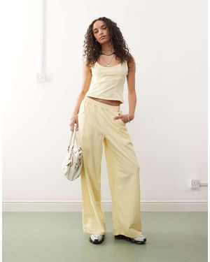 Collusion Linen Look Xl baggy Trouser - Natural