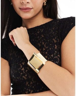 ASOS Cuff Bracelet With Thread Through Detail - Black