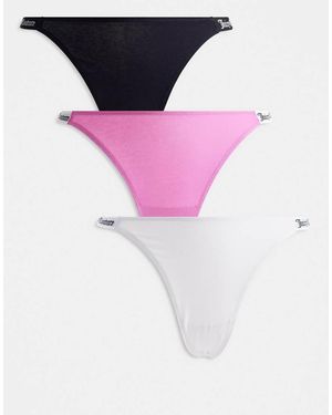 Juicy Couture 3 Pack Logo Thongs - Pink