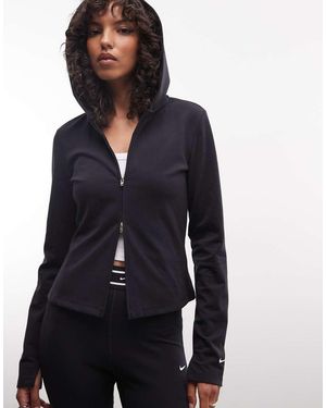 Nike Chill Knit Long Sleeve Zip Through Hoodie - Blue