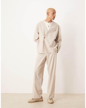 ASOS Pantaloni Da Abito A Fondo Ampio - Neutro