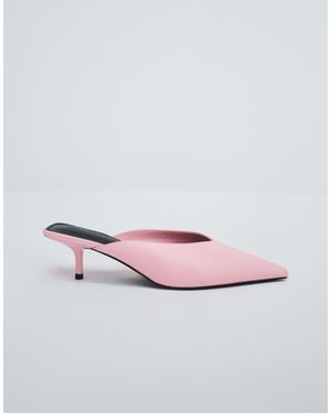 ASOS Surprise Pointed Kitten Heeled Mules - Pink