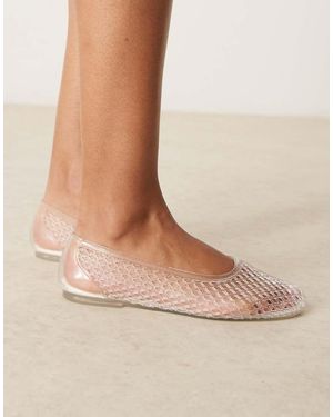 ASOS Lattitude Jelly Weave Ballets - Brown