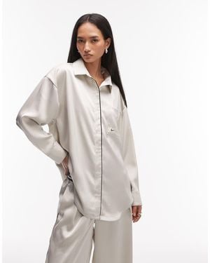 Nike Satin Long Sleeve Shirt - Natural