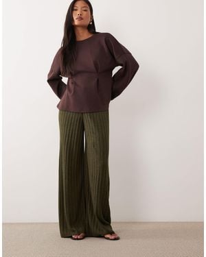 Only Petite – strickhose - Grün