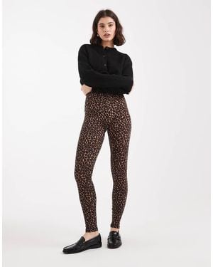 New Look Leopard Print High Waisted leggings - Multicolour
