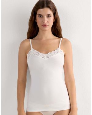 Intimissimi Pretty Flowers Modal Top - White