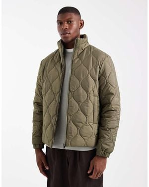 New Look Quilted Puffer Jacket - Green