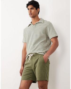 Mango Cotton Mix Draw String Shorts - Green