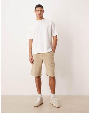 Prohibited Double Pleated Shorts - Natural