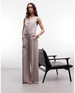 AllSaints Aleida Wide Leg Suit Trouser - White