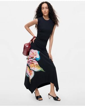 Desigual Asymmetrisches kleid mit blumenmuster - Weiß