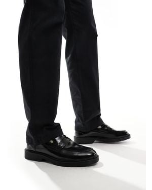 Jack & Jones Mocassini College Neri Con Suola Spessa - Nero