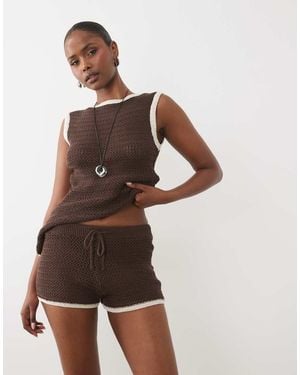 ASOS Gehaakte Short - Bruin