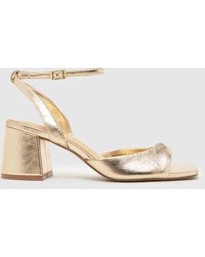 schuh South Block Heeled Sandals - Metallic