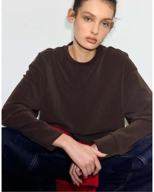 Stradivarius Basic Soft-touch Sweatshirt - Black