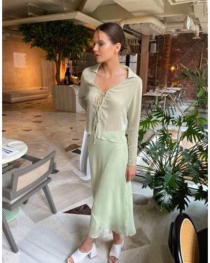 Glamorous Mid-Rise Midaxi-Skirt - Green