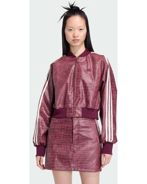 adidas Originals Pleather Jacket - Red