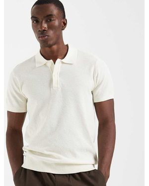Blend 100% Cotton Regular Fit Knitted Polo - White