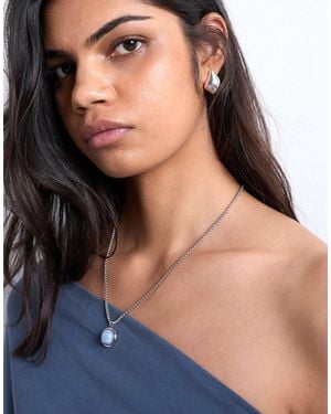 TOPSHOP Madison Stainless Steel Pendant Necklace - Blue