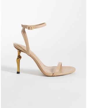 JW PEI Alivia Heeled Sandals With Metal Heel - White