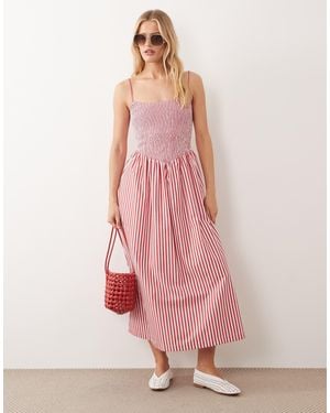 Abercrombie & Fitch – midi-hängerkleid - Pink
