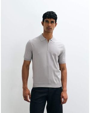 Mango Quarter Zip T-shirt - Grey