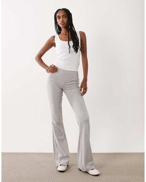 Brave Soul Stretch Flare Leggings - White