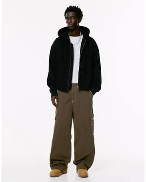 Pull&Bear Pantalon cargo baggy - marron