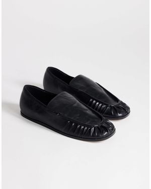 TOPSHOP Dora Ruched Loafers - Black