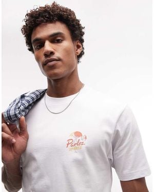 Parlez Short Sleeve Marion T-shirt With Back Graphic - White