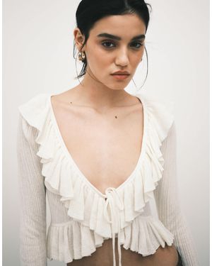 Monki – strickjacke - Weiß