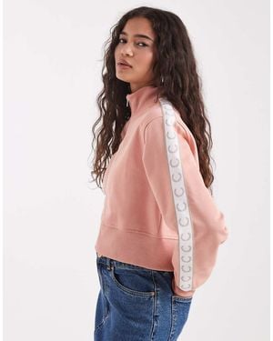 Fred Perry Chaqueta De Chándal Corta Con Cinta De - Rosa