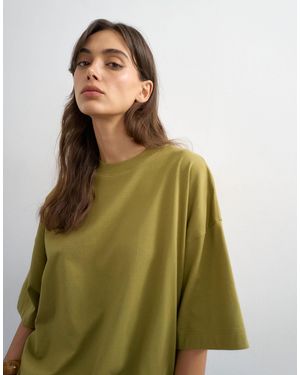 TOPSHOP Oversized Drop Shoulder Tee - Green