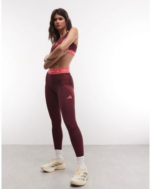 adidas Originals Adidas training techfit colourblock 7/8 leggings - Rot