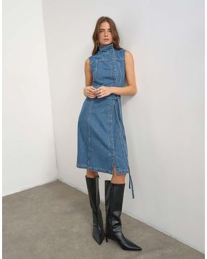 TOPSHOP Vestito Midi - Blu