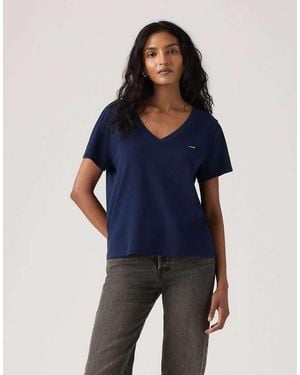 Levi's Favorite V-Neck T-Shirt With Chest Logo - Blue