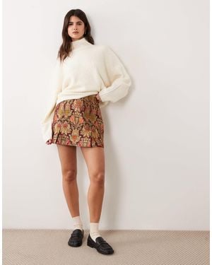 ASOS Pleated Mini Skirt - Natural
