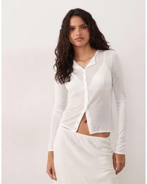 ASOS Doorschijnend Slim-Fit Vest - Naturel