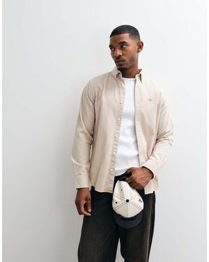 GANT Camisa De Pana De Corte Estándar En-Neutro - Blanco