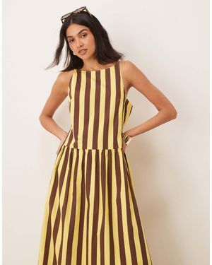 ASOS – maxikleid aus popeline - Natur