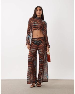 ASOS Co-ord Printed Mesh Trouser With Bandana - Multicolor