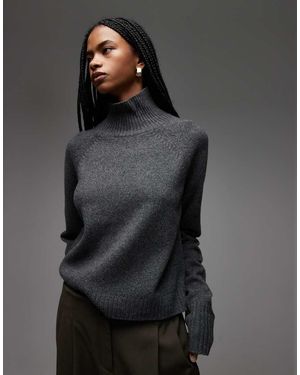 ARKET Jersey Con Cuello Alto Y Puños Anchos De Lana De - Gris