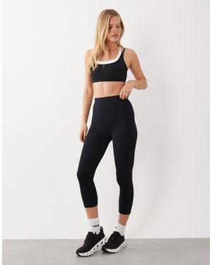 4505 Plush Handle High Waist Capri leggings - Blue