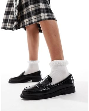 ALDO – lededanten – leder-loafer - Schwarz