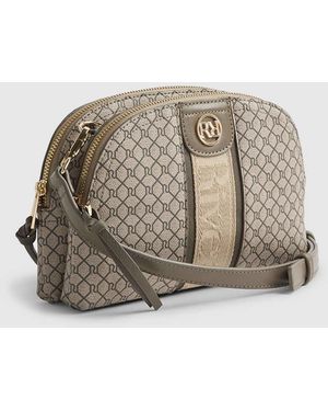 River Island Monogram Crossbody Bag - Natural