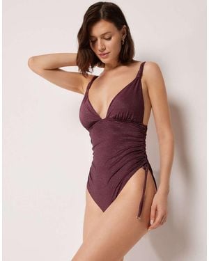 Calzedonia Golden Glow One-Piece Swimsuit - Metallic
